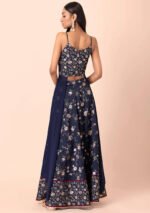 كورتا قصيرة مطرزة بمرآة سوداء